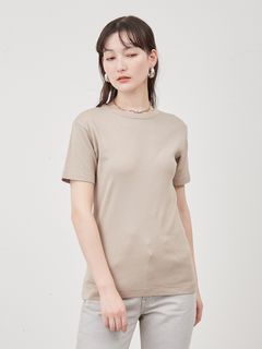 Mila Owen/クルーネックコンパクトフライスTシャツ【マシーンウォッシャブル】/カットソー/Tシャツ